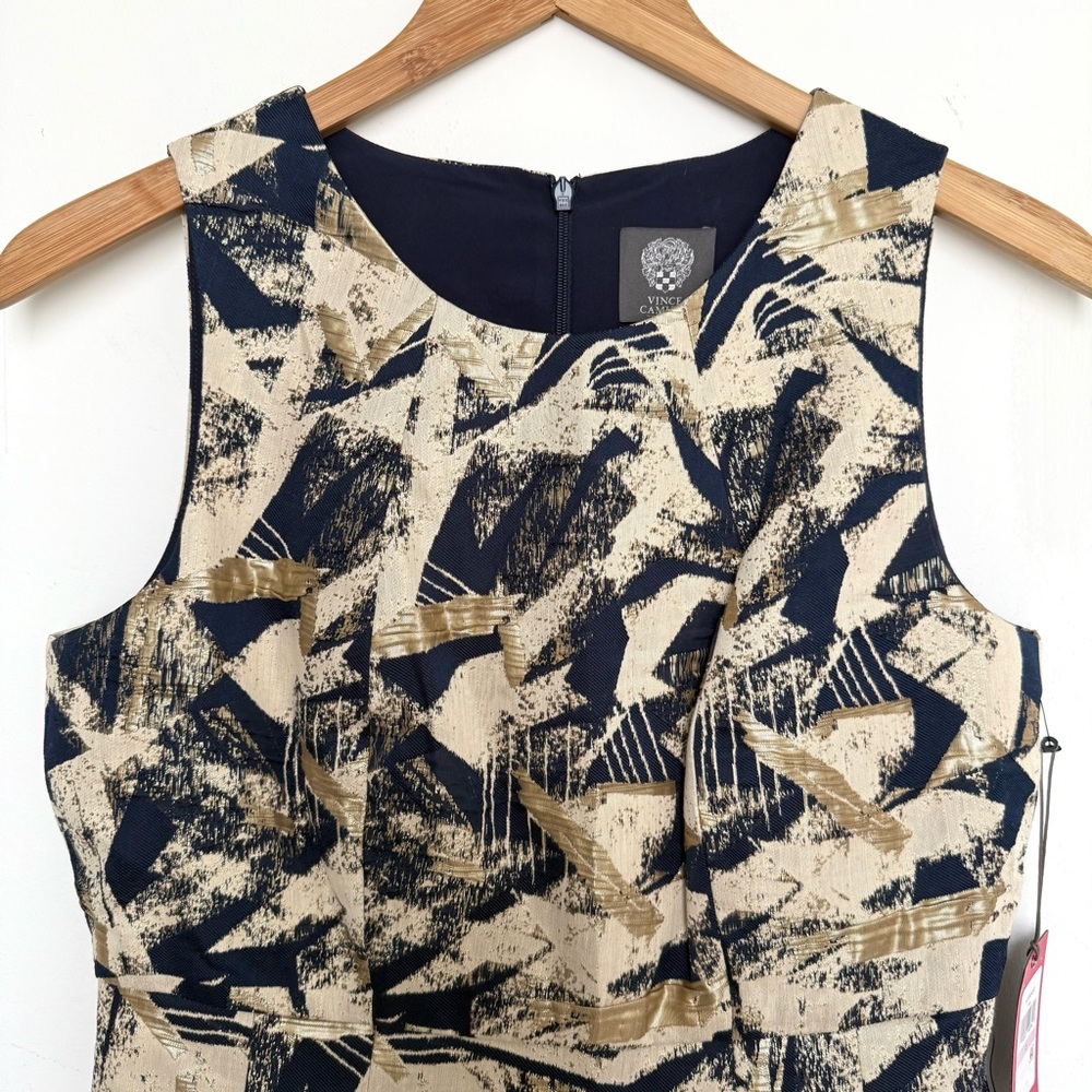 VINCE CAMUTO Jacquard Abstract Print Fit and Flare Mini Dress, NWT - Picture 8 of 14